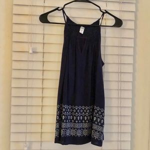 2/$10 Old Navy Spaghetti Strap Keyhole Navy Top
